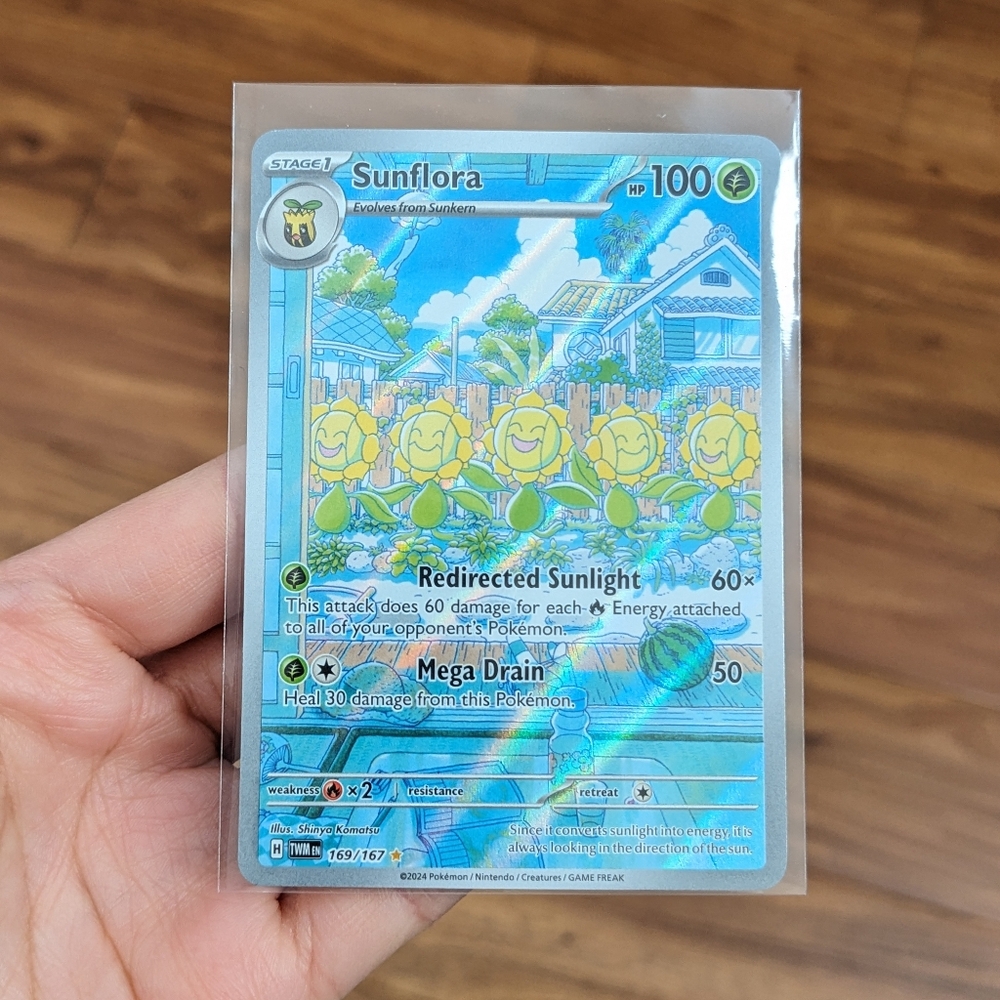 ☀️🌻 Sunflora Pokemon Card - Twilight Masquerade #169 Holo Pokemon Card ☀️🌻